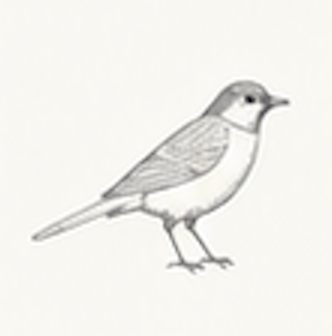 Ilustración de pájaro decorativa