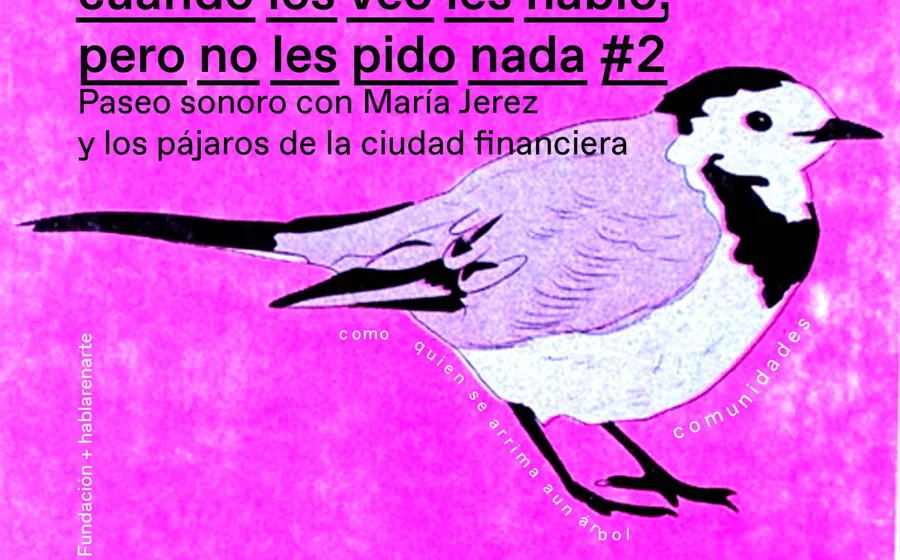 Cartel del paseo sonoro Como a los pájaros