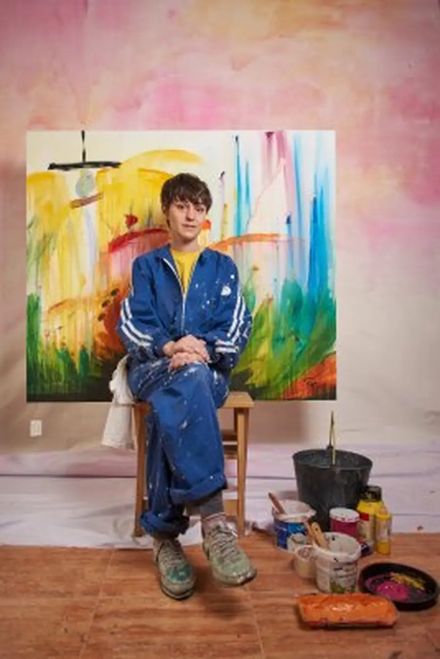 Lidia Toga, artista visual, retratada en su estudio