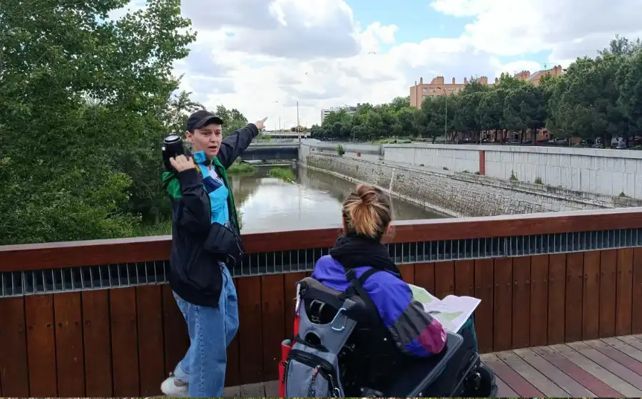 Actividad de observación junto al río Manzanares